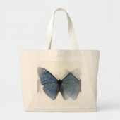 Blauwe vlinder grote tote bag (Voorkant)