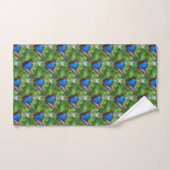 Blauwe vlinder handdoek (Handdoek)