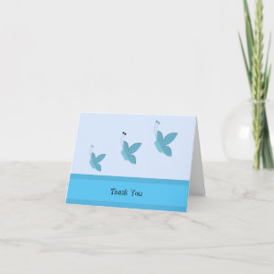 Blauwe vlinder Hartelijk dank Bedankkaart