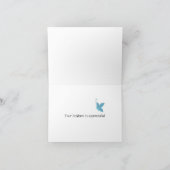 Blauwe vlinder Hartelijk dank Bedankkaart (Binnen)