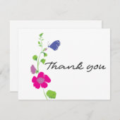 Blauwe vlinder Hartelijk dank Informatiekaartje (Voorkant / Achterkant)