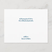 Blauwe vlinder Hartelijk dank Informatiekaartje (Achterkant)