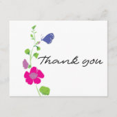 Blauwe vlinder Hartelijk dank Informatiekaartje (Voorkant)