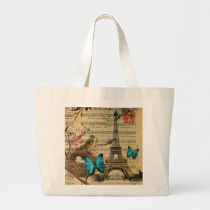 Blauwe vlinder herenstaartengraaf grote tote bag