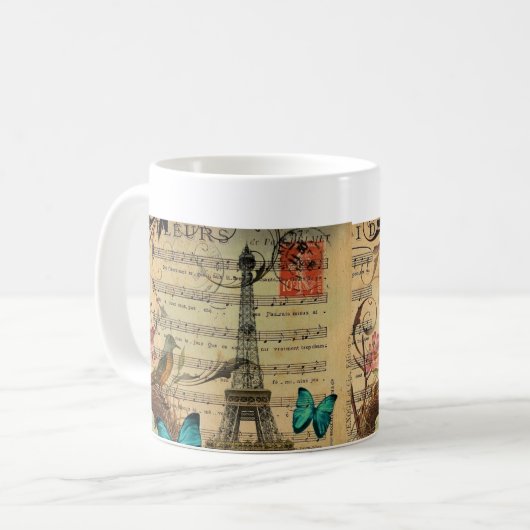 Blauwe vlinder herenstaartengraaf koffiemok (Voorkant links)