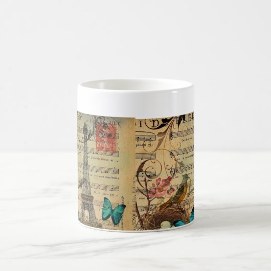 Blauwe vlinder herenstaartengraaf koffiemok (Center)