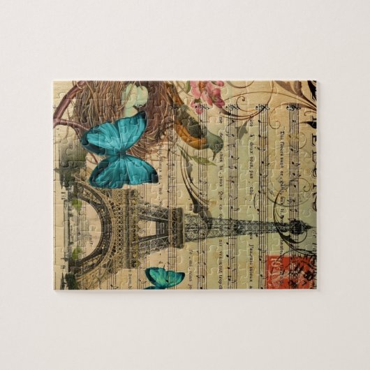 Blauwe vlinder herenstaartengraaf legpuzzel (Horizontaal)