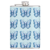Blauwe vlinder heupfles (Voorkant)