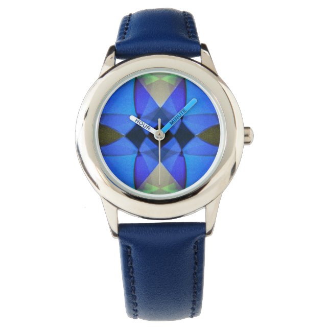 Blauwe vlinder horloge (Voorkant)