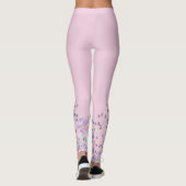 Blauwe vlinder in bloemen leggings (Achterkant)