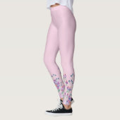 Blauwe vlinder in bloemen leggings (Links)