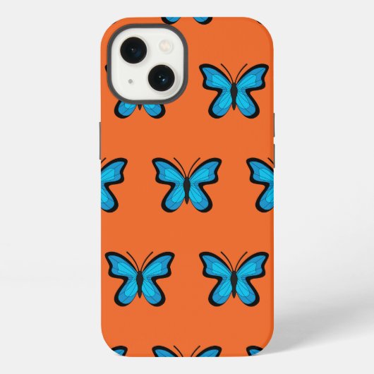 Blauwe Vlinder iPhone Hoesje (Achterkant)