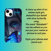 Blauwe Vlinder iPhone Hoesje