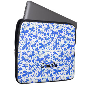 Blauwe vlinder iPhonettas Laptop Sleeve