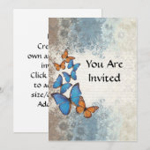 Blauwe vlinder kaart (Voorkant / Achterkant)