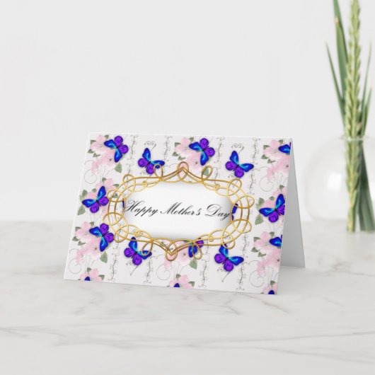 Blauwe vlinder kaart (Voorkant)