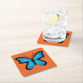 Blauwe vlinder kartonnen onderzetters (Insitu)