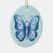 Blauwe vlinder keramisch ornament (Rechts)