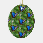 Blauwe vlinder keramisch ornament (Rechts)