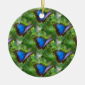 Blauwe vlinder keramisch ornament (Voorkant)