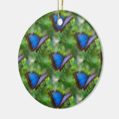 Blauwe vlinder keramisch ornament (Links)