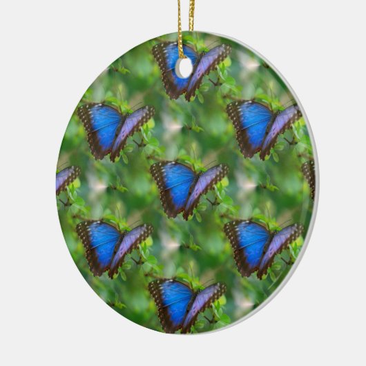 Blauwe vlinder keramisch ornament (Links)