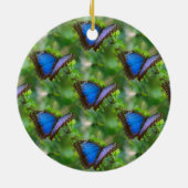 Blauwe vlinder keramisch ornament (Achterkant)