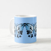Blauwe vlinder koffiemok (Voorkant links)