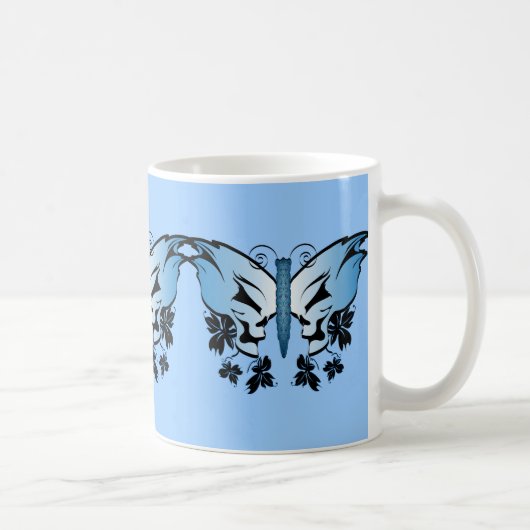 Blauwe vlinder koffiemok (Rechts)