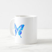Blauwe Vlinder Koffiemok (Voorkant links)
