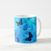 Blauwe vlinder koffiemok (Voorkant rechts)