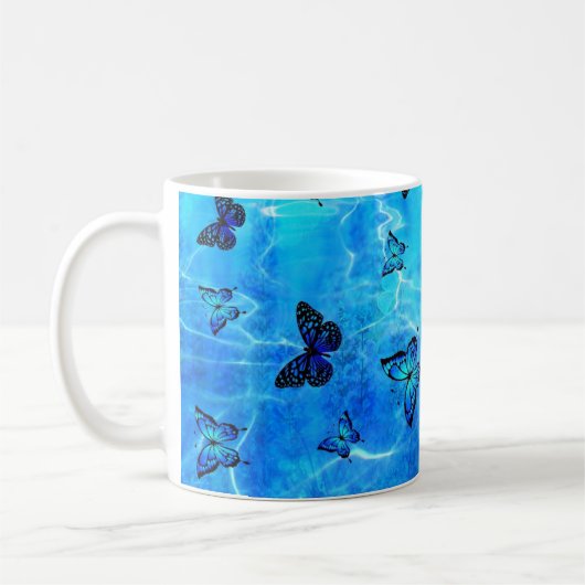 Blauwe vlinder koffiemok (Links)