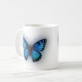 Blauwe vlinder koffiemok (Voorkant links)