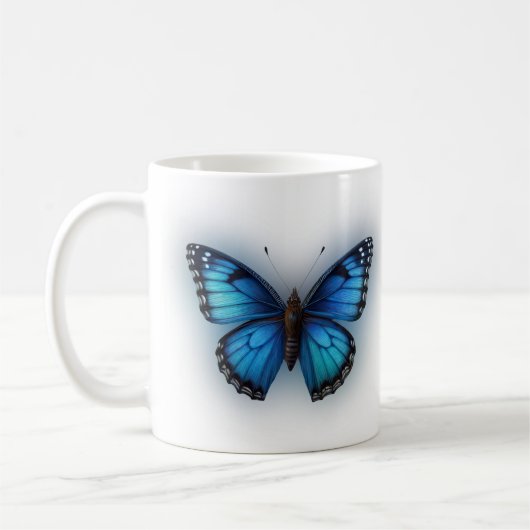 Blauwe vlinder koffiemok (Links)