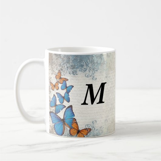 Blauwe vlinder koffiemok (Links)