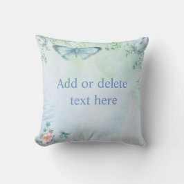 Blauwe vlinder kussen