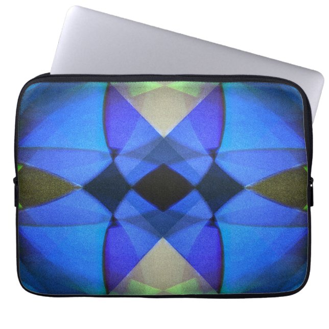 Blauwe vlinder laptop sleeve (Voorkant)