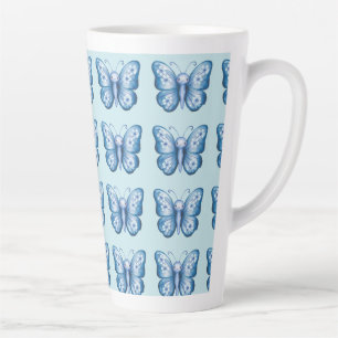 Blauwe vlinder latte mok