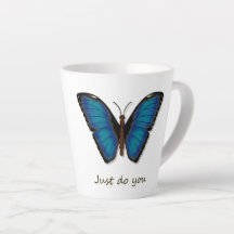 Blauwe Vlinder Latte Mok