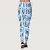Blauwe vlinder leggings (Achterkant)