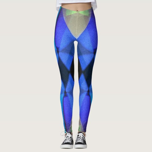 Blauwe vlinder leggings (Voorkant)