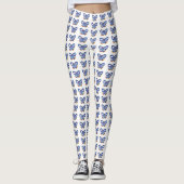 Blauwe vlinder Leggings, M Leggings (Voorkant)