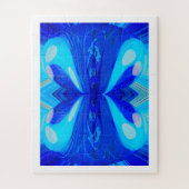 Blauwe vlinder legpuzzel (Verticaal)