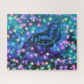 Blauwe vlinder legpuzzel (Horizontaal)