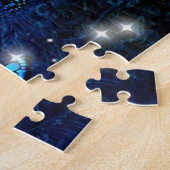 Blauwe vlinder legpuzzel (Zijkant)