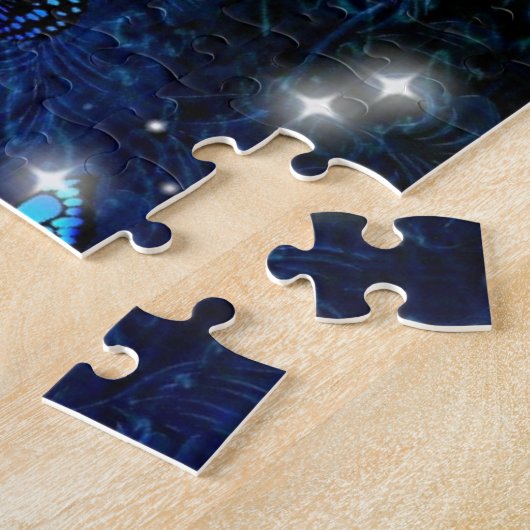 Blauwe vlinder legpuzzel (Zijkant)