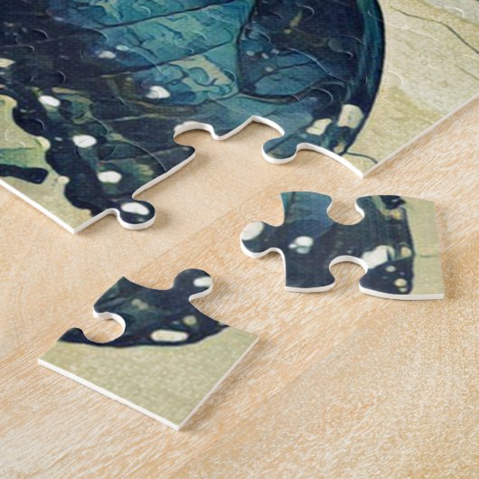 Blauwe vlinder legpuzzel (Zijkant)