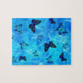 Blauwe vlinder legpuzzel (Horizontaal)