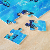 Blauwe vlinder legpuzzel (Zijkant)