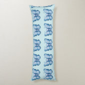 Blauwe vlinder lichaamskussen (Achterkant (Verticaal))